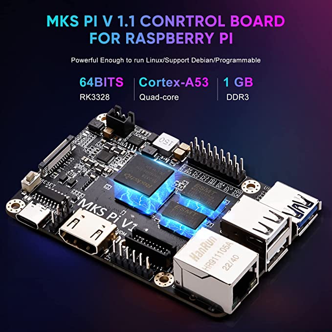 [MKS PI V1.1] Microcomputer Board,Direct Support Klipper Screen, Easy Connect with 3D Printer