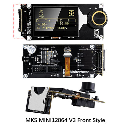 [MKS MINI12864 V3] LCD Smart Display Control Board Support SD Card Insertion (Front/Side Plug)